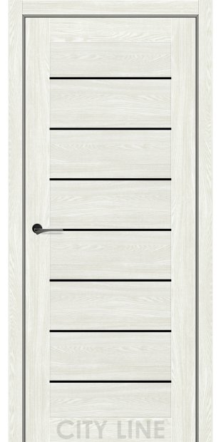 Межкомнатные двери CityLine Express CLINTON korfad-express-clinton-dub-angora-oscar-collection-s-cernym-steklom